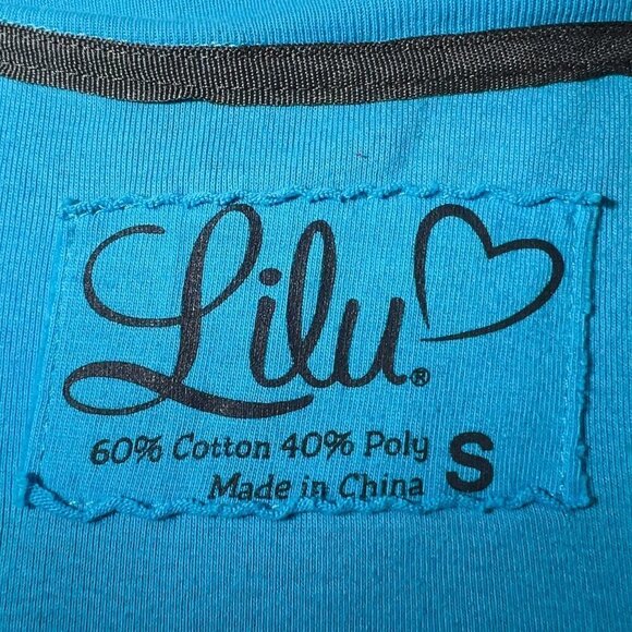 Women's Lilu Long Sleeve Cardigan | Blue & Gray | Button Up | V-Neck | Small - Picture 9 of 11